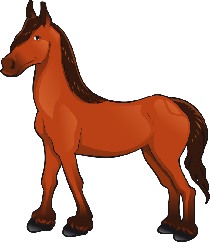 Free Brown Horse Clip Art - Wow Wall Wow01432 Animal Wall Mural - Farm Family (692x800)