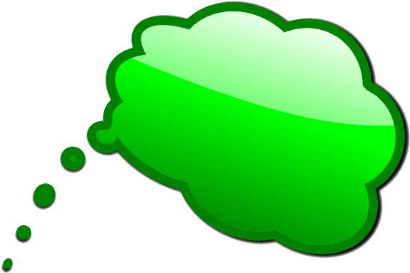 Green Thought Bubble Download - Green Thought Bubble (600x443)