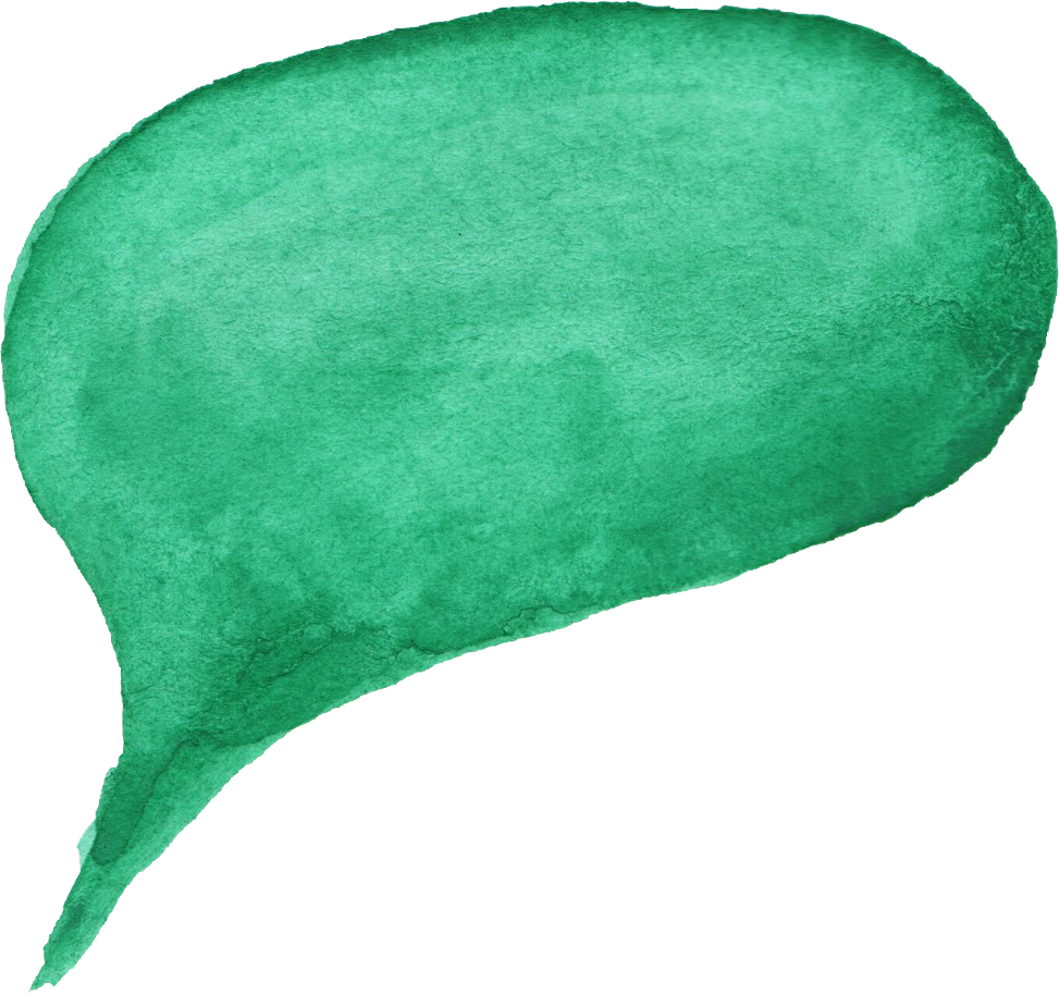 Green Bubble - Green Watercolor Speech Bubble (973x913)