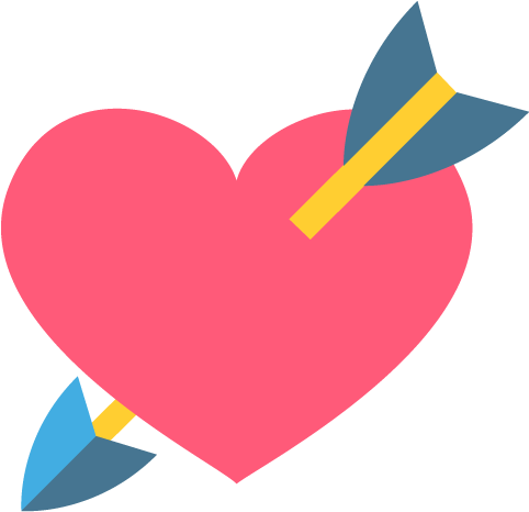Heart With Arrow Emoji Icon Vector Symbol Free Download - Heart With Arrow Emoji (512x512)
