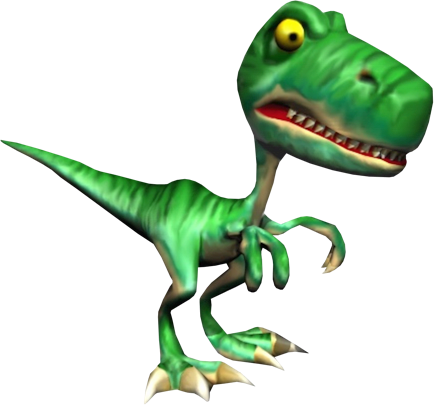Fangy The Raptor - Conker's Bad Fur Day Dinosaur (435x406)