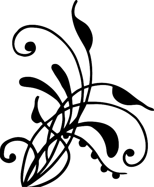 Vines, Swirl, Artwork, Silhouette, Digital Art - Sulur Vector Warna Putih (528x640)