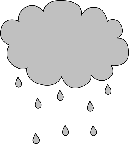 Gray Rain Cloud - Gray Clip Art (449x500)