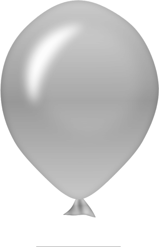 Silver Clipart Ballon - Gray Balloon Transparent Background (800x900)