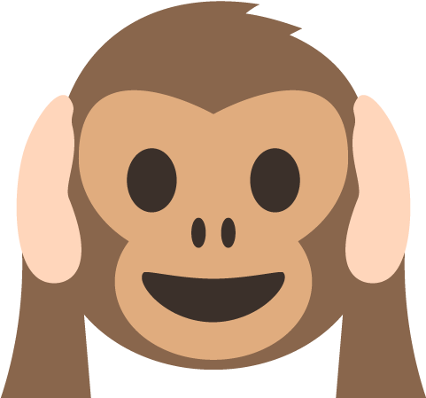 Hear No Evil Monkey Emoji - Monkey Emoji Svg (512x512)