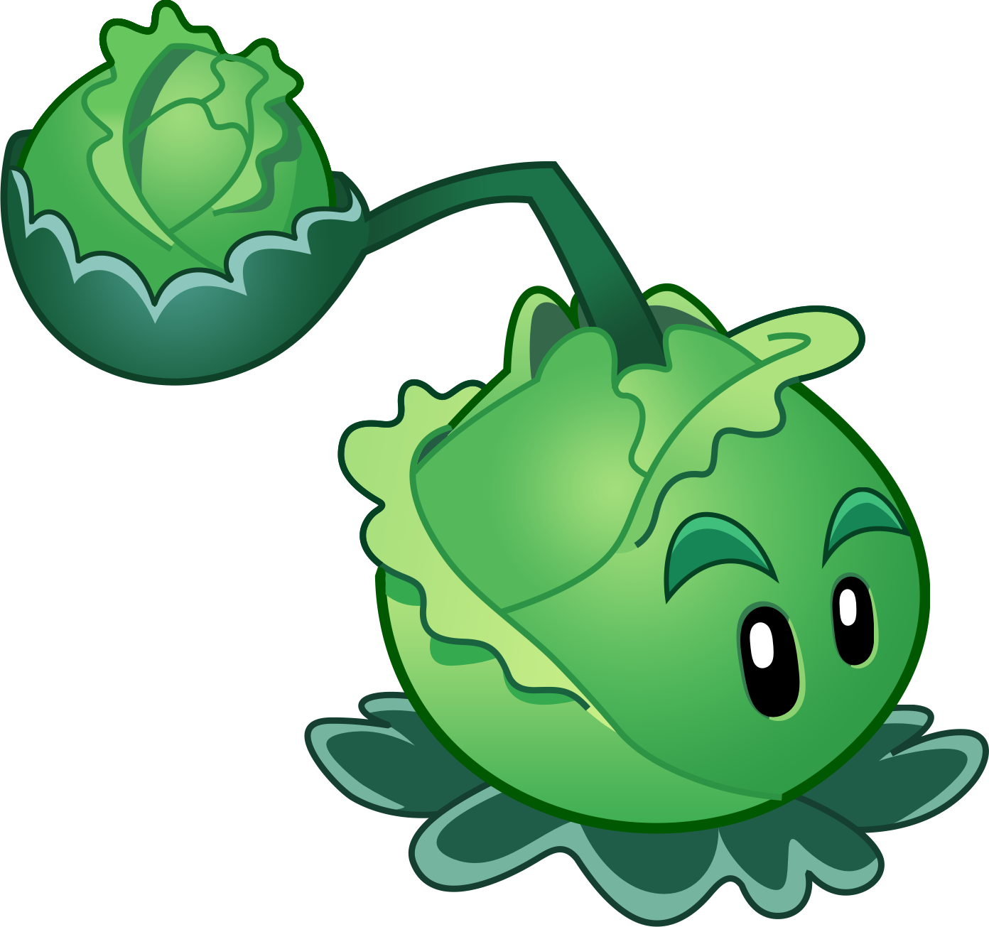Cabbage-pult - Plants Vs Zombies 2 Cabbage Pult (1392x1305)