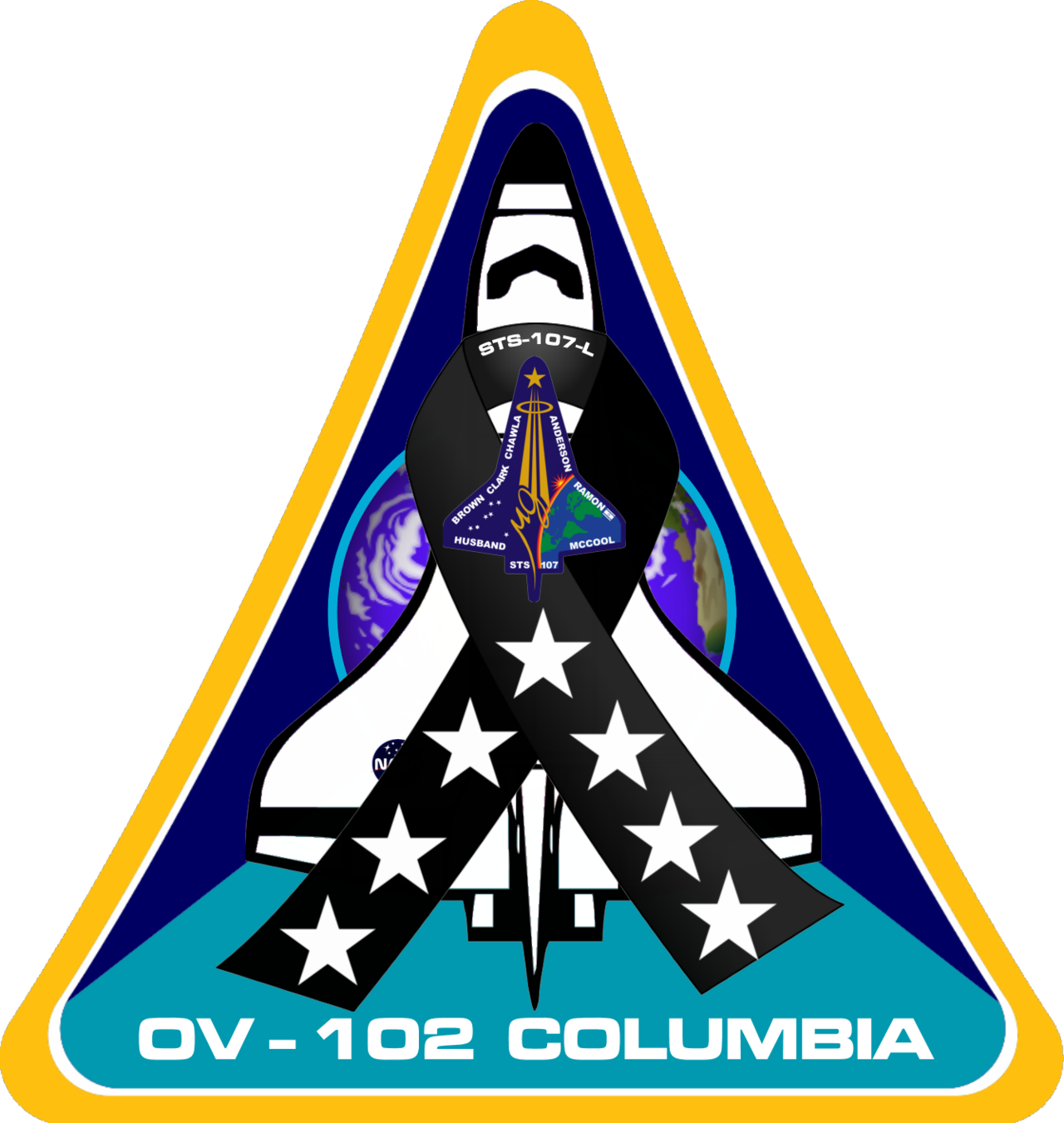 Columbia Memorial Insignia By Viperaviator Columbia - Sts-51-l (1280x1351)