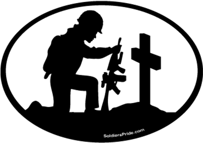 Fallen Soldier Symbol - Design With Vinyl Design 108 Army Navy Military Soldier (400x320)