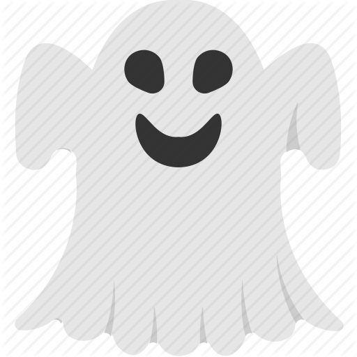 Clipart Of A Black And White Picture Of A Cloudy Halloween - Ghost (512x512)
