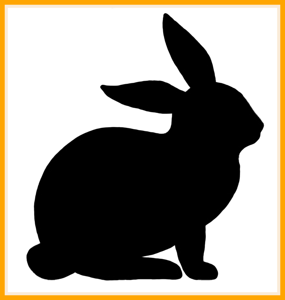 The Best Rabbit Silhouette Bunny Gifts For Lovers Of - Silhouette Of A New Zealand Rabbit (919x967)