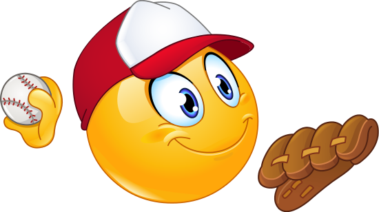 Baseball Pitcher Emoticon - Baseball Smiley Face (550x308)
