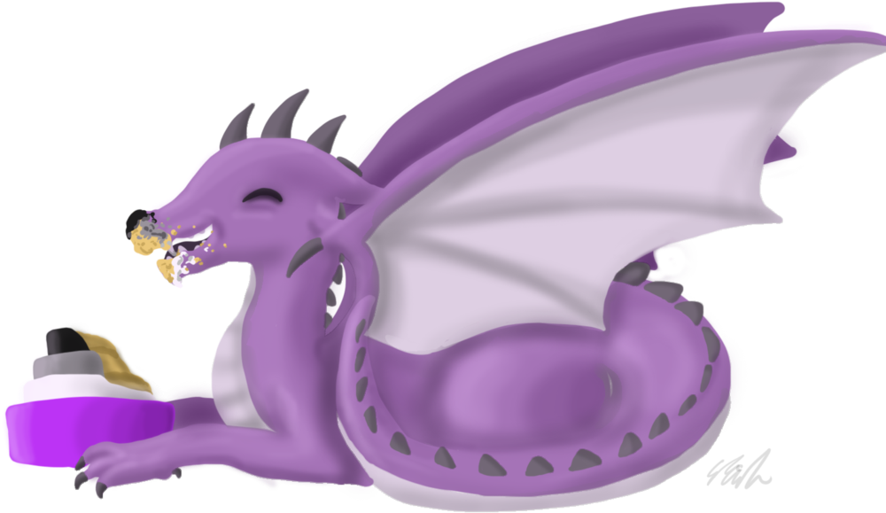 Ace Dragon Cake By Qemma - Asexual Cake And Dragons (1024x601)