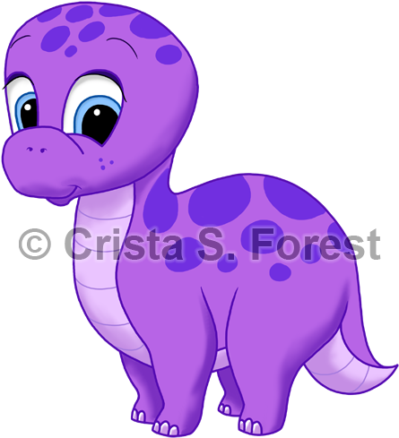 In Addition To The Baby Dino I Have A Little Older - Niedlicher Lila Babybrontosaurus-dinosaurier Keramik (500x500)