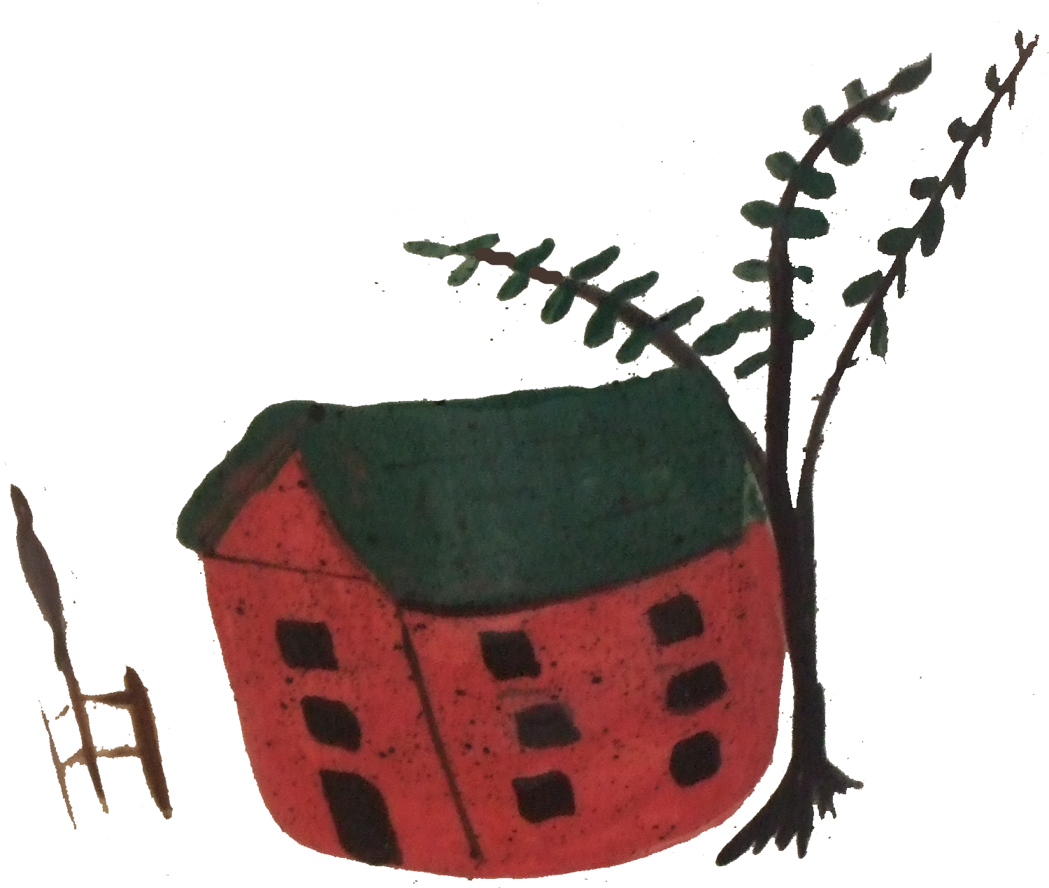 New Primitive House Pattern From Hobby Farm Pottery - Hobby Farm (1500x1269)