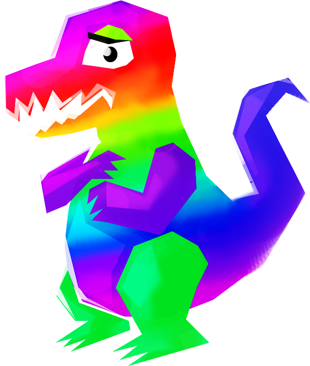 Rainbow Dinosaur By Empoh - Rainbow Dinosaur (750x848)