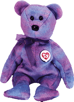 1977 Princess Diana Beanie Baby - Purple Beanie Baby Bear (350x350)