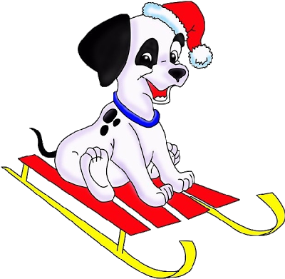 Dalmatian Clipart Christmas - Clip Art (400x400)