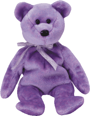 Ty Beanie Babies - Purple Beanie Baby Bear (400x400)