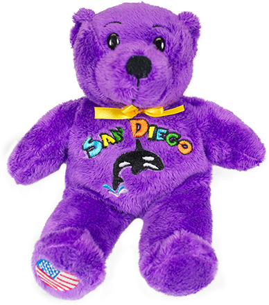 California Symbolz® San Diego Purple Bear - California (600x600)