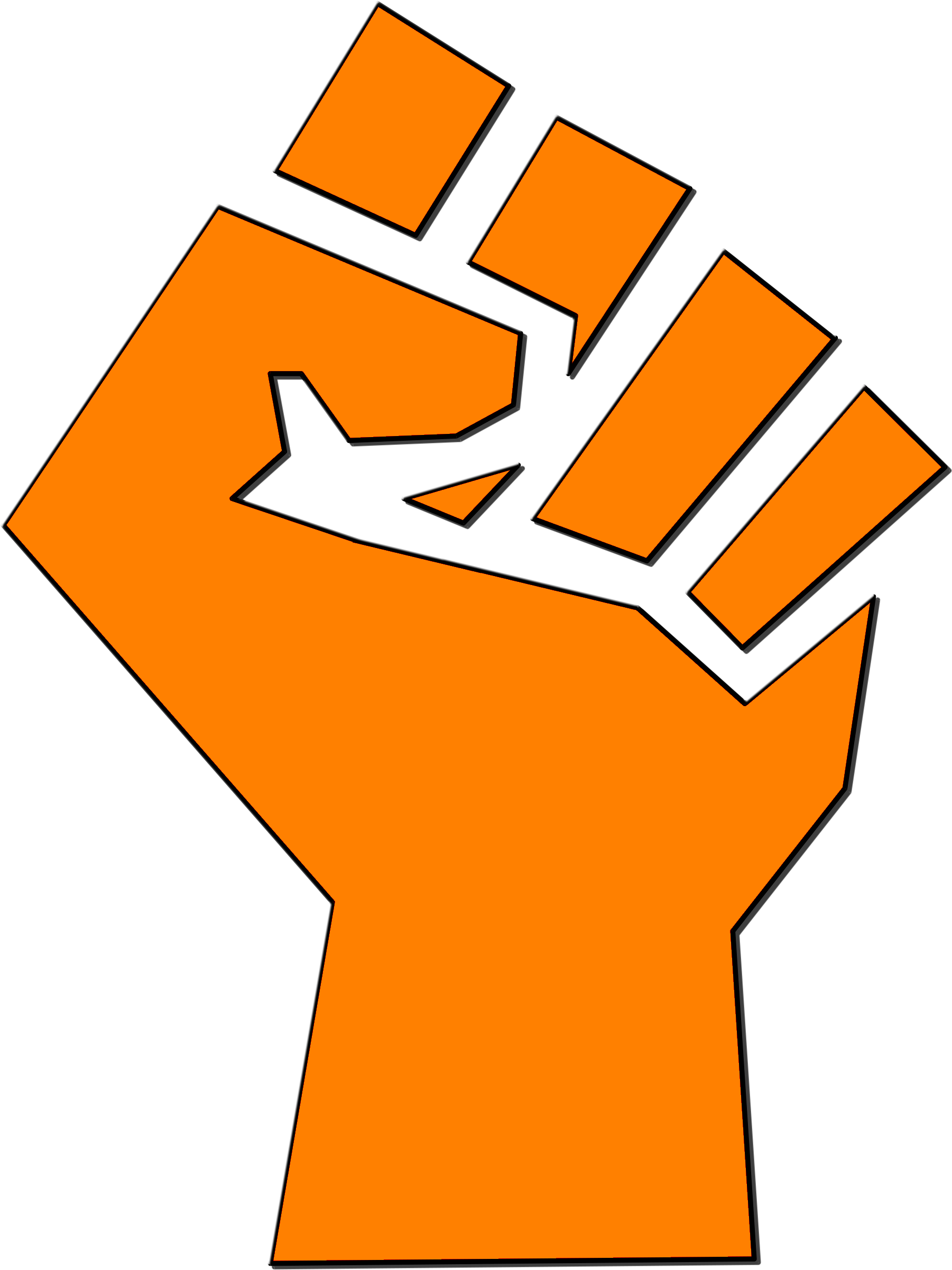 Brotherhood 287 Kb - Black Panther Fist Symbol (2000x2590)