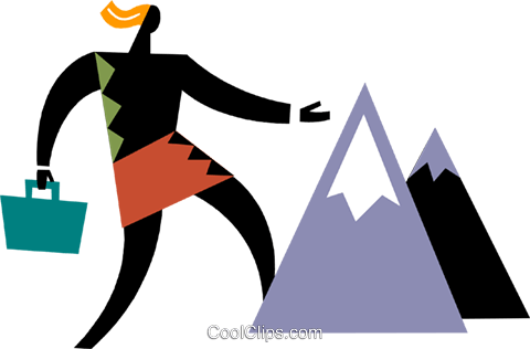 Reaching The Summit Royalty Free Vector Clip Art Illustration - Reaching The Summit Royalty Free Vector Clip Art Illustration (480x316)