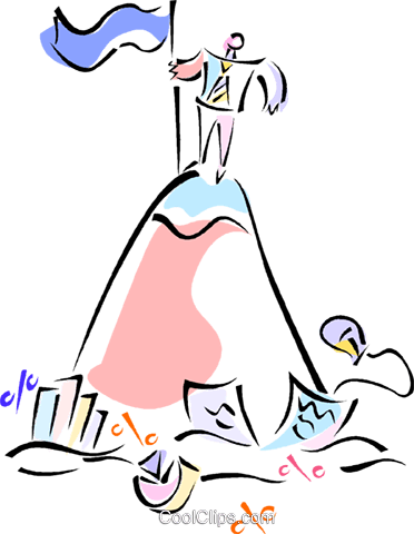 Man On The Summit Of Mountain Royalty Free Vector Clip - Man On The Summit Of Mountain Royalty Free Vector Clip (372x480)