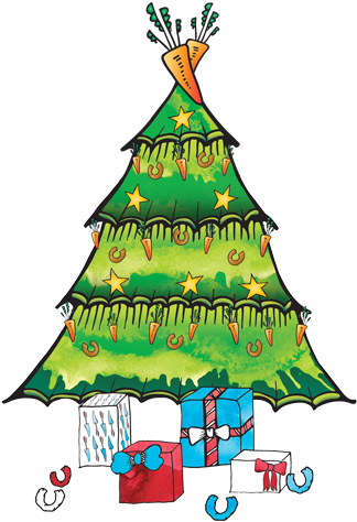 Isle Of Wight Donkey Sanctuary Xmas Tree - Christmas Tree (341x494)