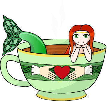 This Lovely Celtic Teamaid Has A Limited Edition Celtic - Cartoon (357x339)