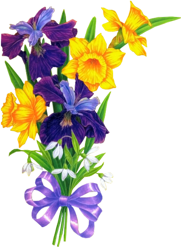 Flowers In Bouquets - Dia Da Sogra Mensagem (436x555)