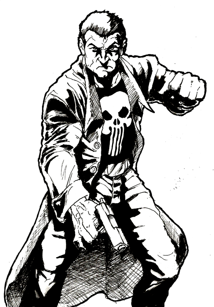 The Punisher By Rayluaza - Drawing (740x1079)