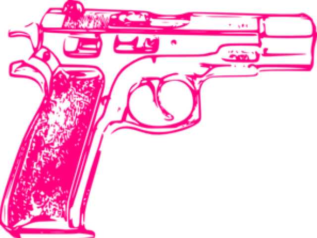 Gun Clipart Colorful - Pink Gun Clip Art (640x480)
