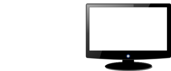 Computer Monitor Clip Art - Black And White Monitor (570x238)