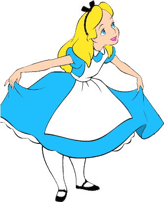 Alice In Wonderland Cartoon - Alice In Wonderland Printable (341x433)
