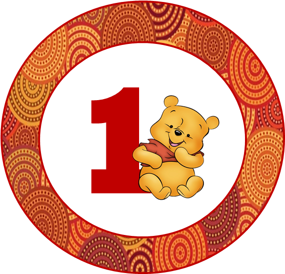 Kit De Winnie The Pooh En Su Primer Año Para Imprimir - Winnie The Pooh Baby (633x659)