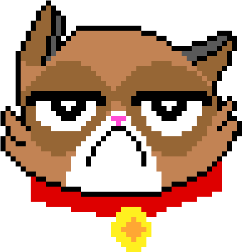 Grumpy Cat - Grumpy Cat Pixel Art (650x550)