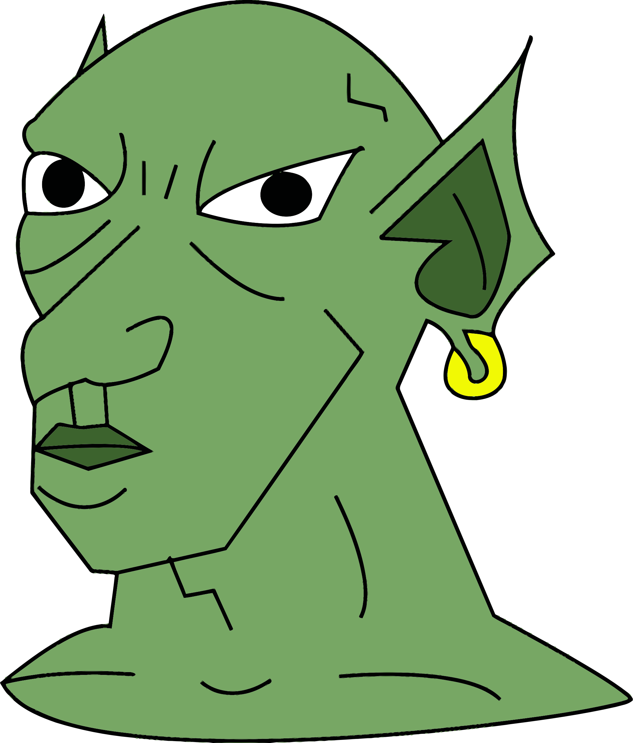 Orc 2 - Goblin Clip Art (2044x2400)