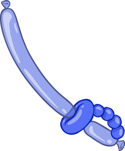 Balloon Clipart Sword - Club Penguin Sword (425x512)