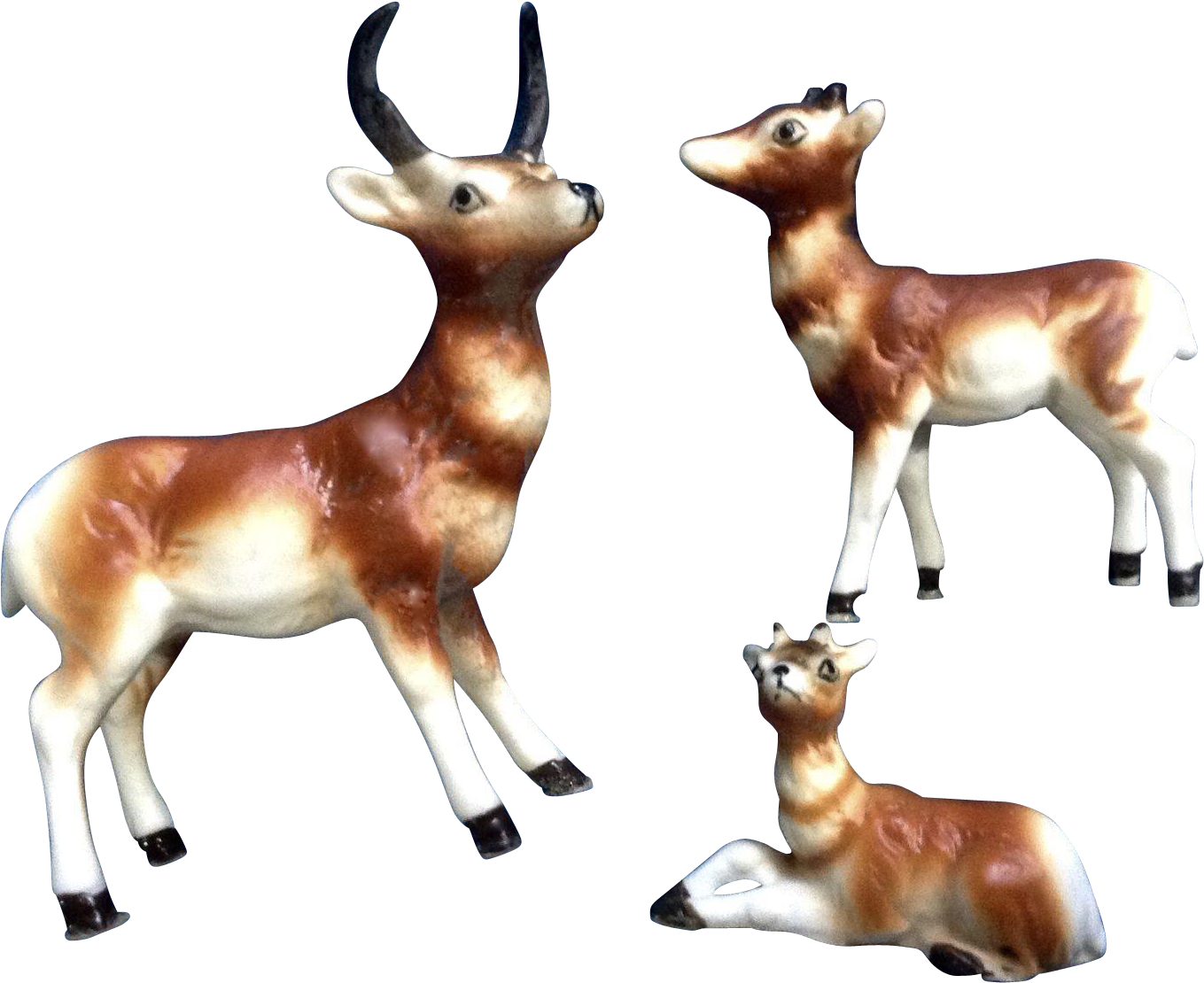 Bone China Miniatures Antelope Family Set Matte Finish - Animal Figurine (1358x1358)
