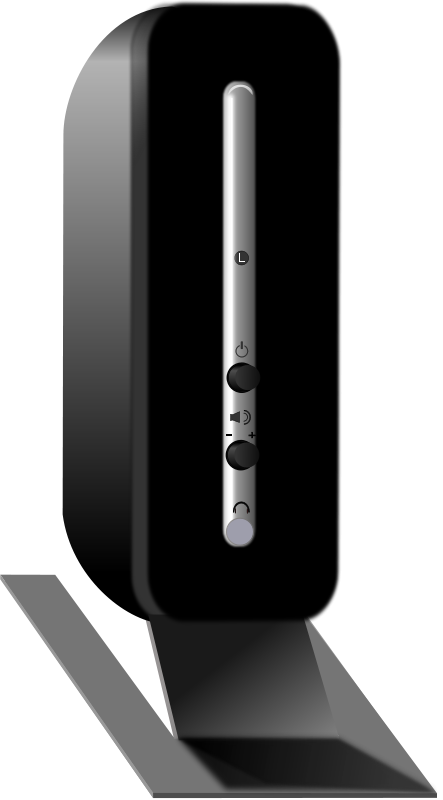 Pc Clip Art Loudspeaker - Clip Art (443x800)
