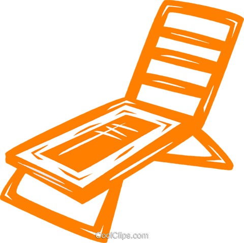 Lawn Chair Royalty Free Vector Clip Art Illustration - Lawn Chair (480x478)