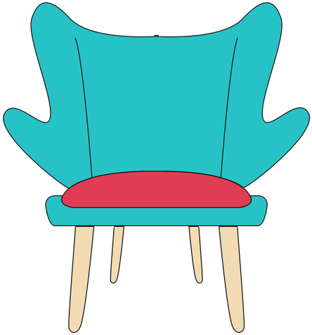 Fashion Chair Cartoon Transparent Png - Transparent Png Furniture Cartoon (512x512)