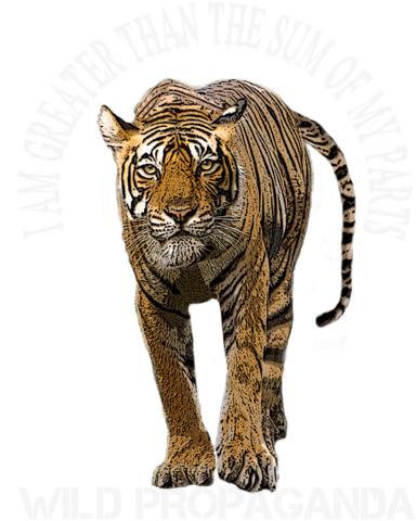 Minimalist -i Am Greater Than The Sum Of My Parts - Siberian Tiger (450x600)
