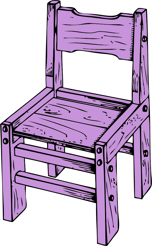 Wooden Chair Vector Clip Art - Chair Clip Art (600x970)