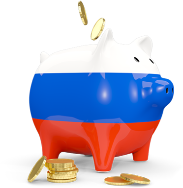 Illustration Of Flag Of Russia - Piggy Bank (640x480)
