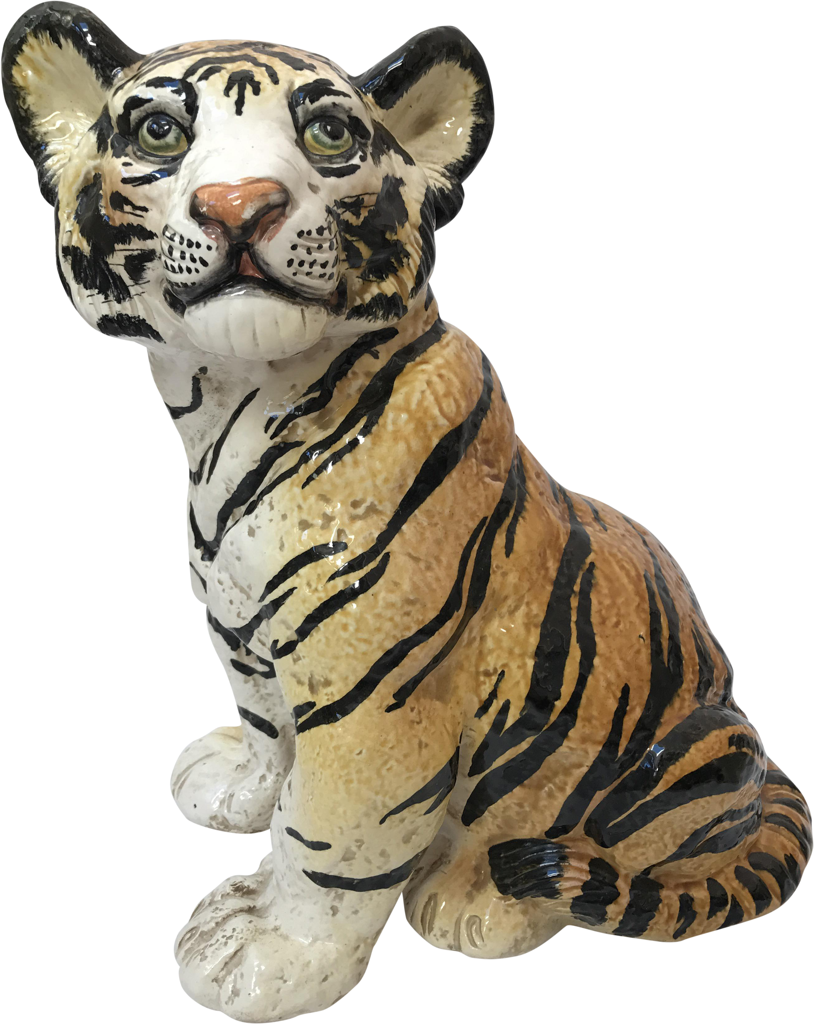 Hand Painted Italian Ceramic Tiger - Stuart Reardon (2912x3664)