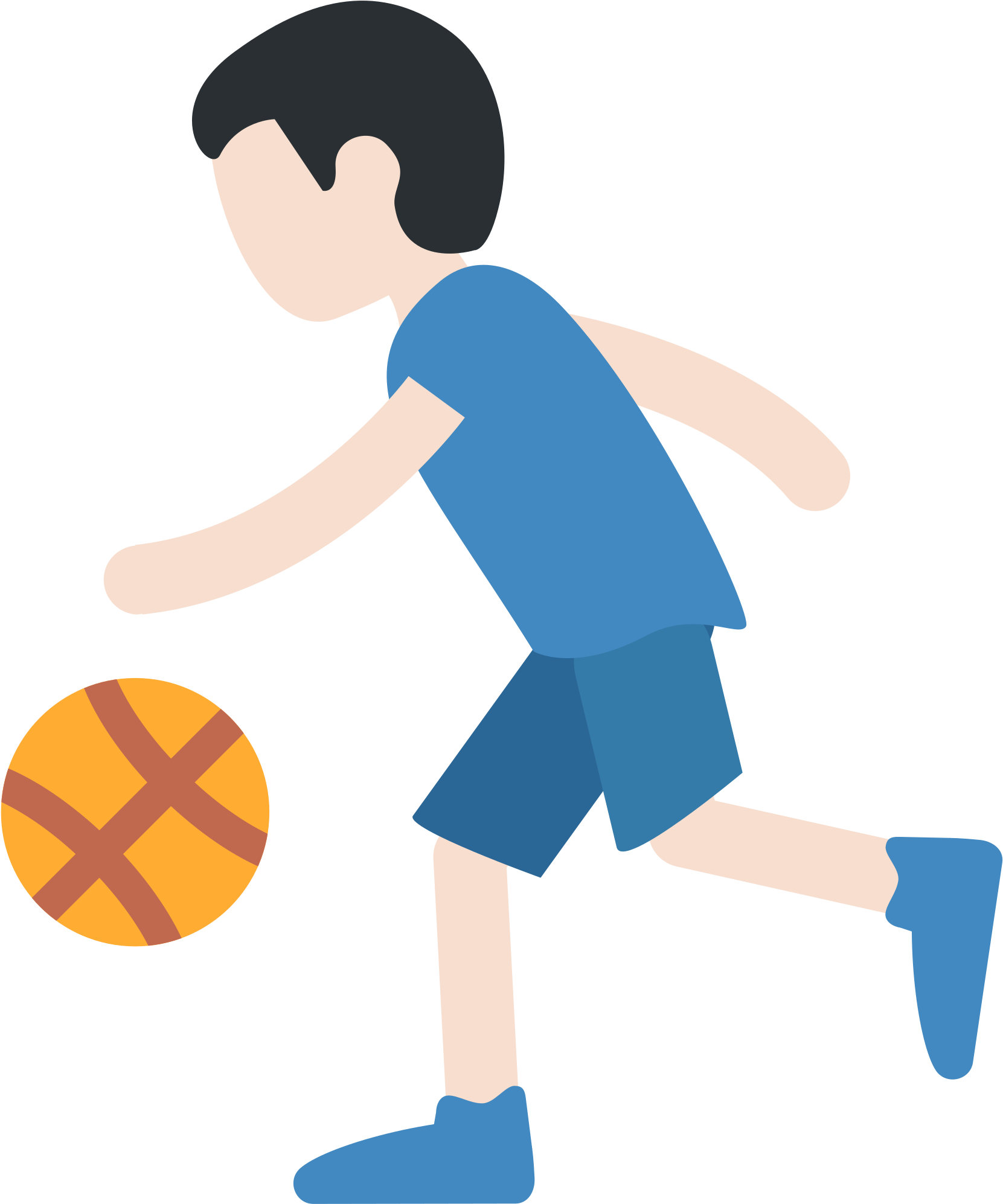 Cartoon Playing Basketball 9, Buy Clip Art - Cartoon Girl Basketball Player (2000x2000)