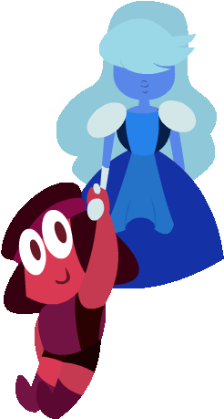 Anime - Steven Universe Moving Animated Gif Ruby And Sapphire (550x600)