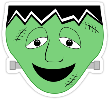 Cartoon Frankenstein Face Clipart - Frankenstein Face Clipart (375x360)