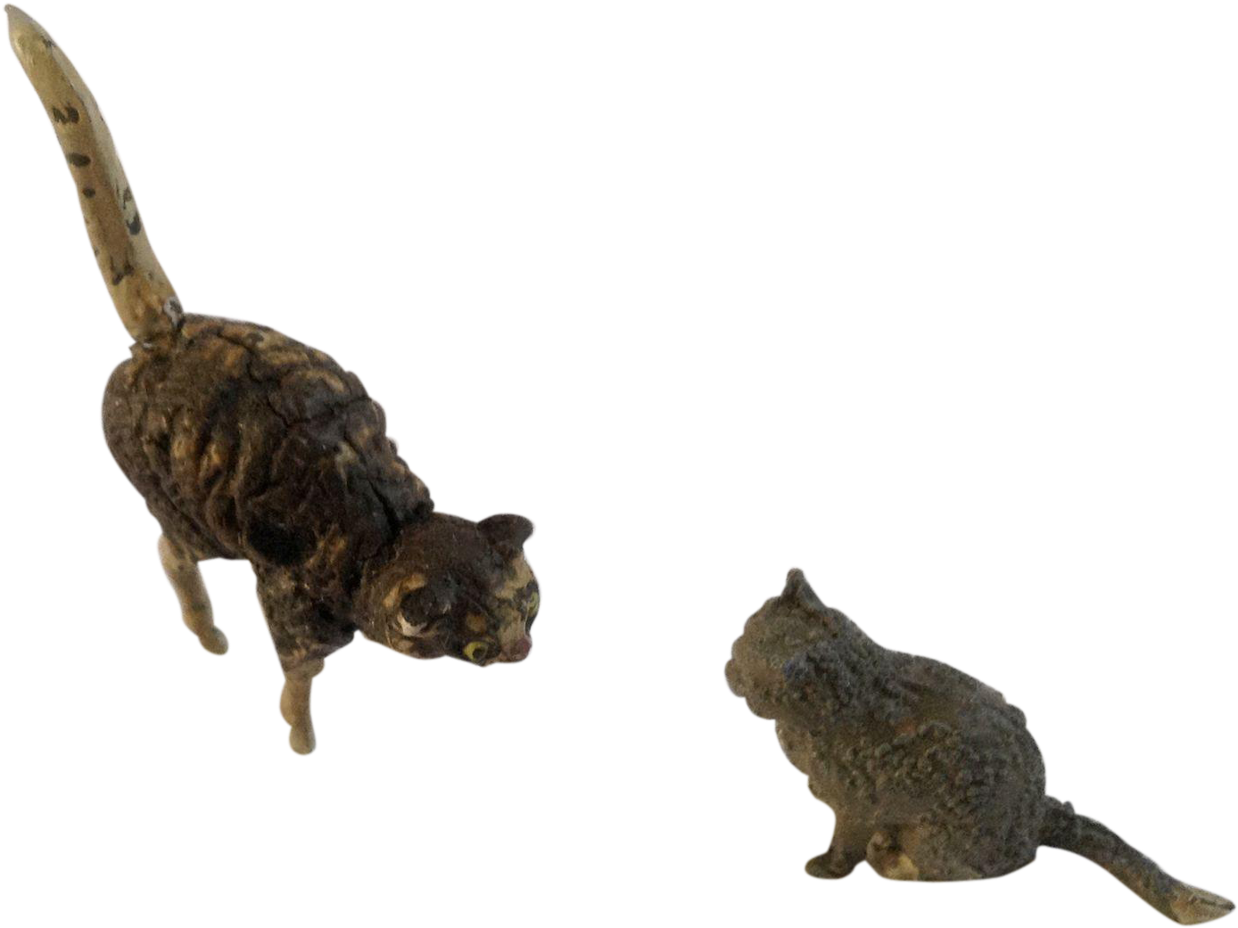 Vintage Black Scaredy Scary Cat Plus Small Gray Metal - Dollhouse (1387x1387)