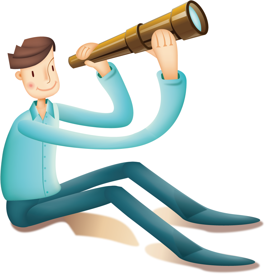 Holding Binoculars Man Sitting On The Ground - Suelo Hombre Sentado Dibujo (1191x1191)